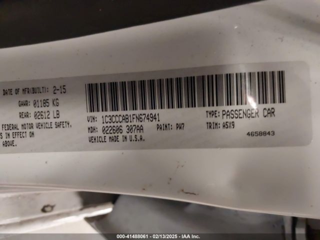 1C3CCCAB1FN674941 Chrysler 200 Limited