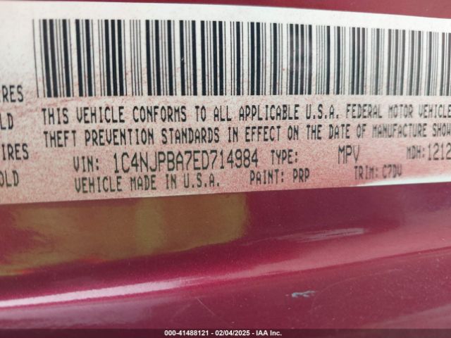 1C4NJPBA7ED714984 Jeep Patriot Altitude