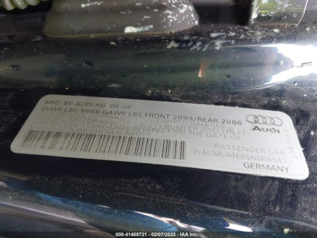 2005 AUDI A8 L WAUML44E65N005541 Photo 8