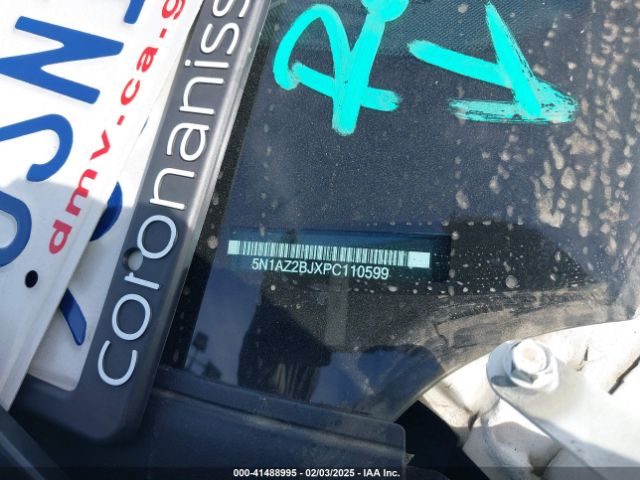 5N1AZ2BJXPC110599 Nissan Murano Sv Fwd