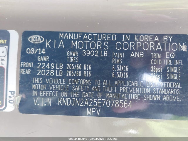 KIA Soul 2014 KNDJN2A25E7078564 Image 9