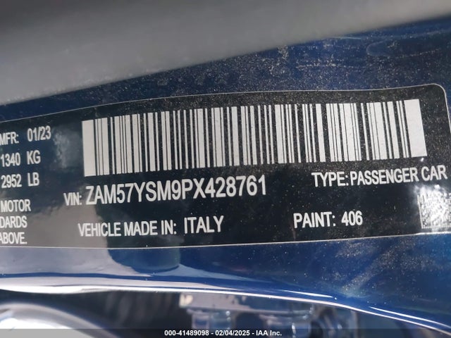 ZAM57YSM9PX428761 Maserati Ghibli Modena