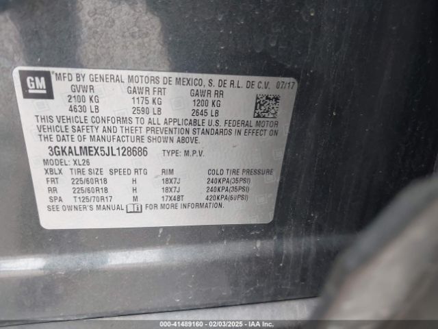 3GKALMEX5JL128686 GMC Terrain Sle
