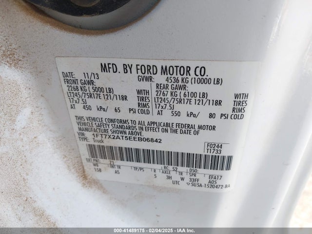 Продажа на аукционе авто 2014 Ford F-250 Xl, vin: 1FT7X2AT5EEB06842, номер лота: 41489175