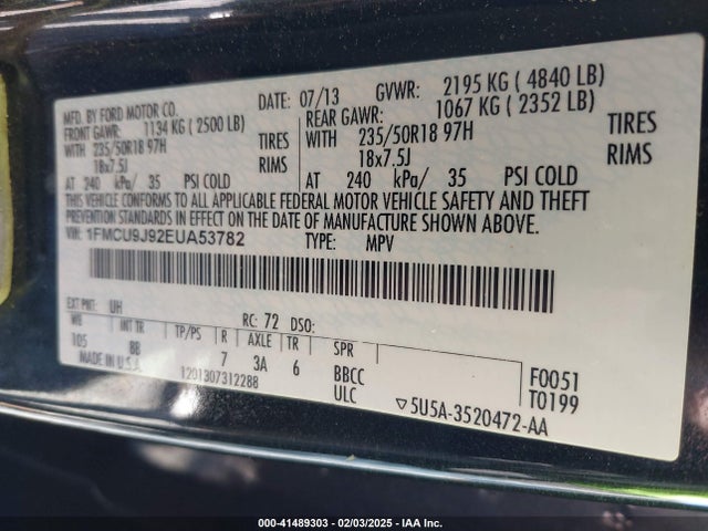 Ford Escape Titanium 2014 1FMCU9J92EUA53782 Image 9