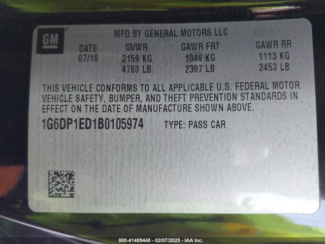 2011 CADILLAC CTS 1G6DP1ED1B0105974 Photo 8