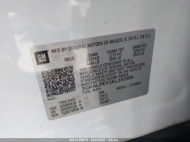 3GKALPEV1KL152565 GMC Terrain Slt
