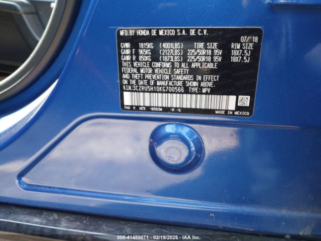 3CZRU5H10KG700566 Honda HR-V SPORT