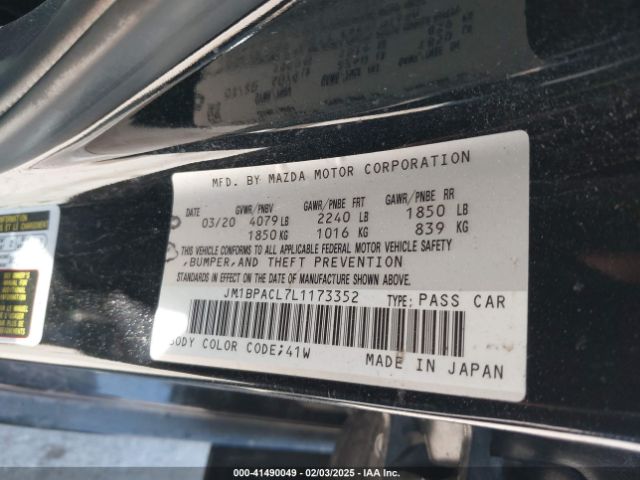 JM1BPACL7L1173352 Mazda Mazda3 Select Package