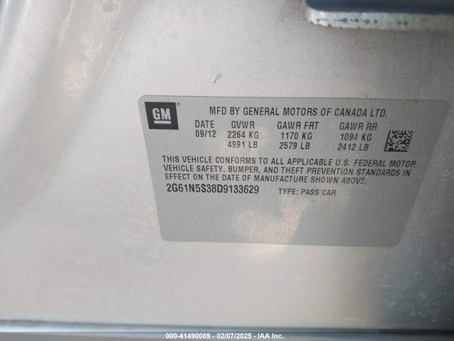 2013 CADILLAC XTS 2G61N5S38D9133629 Photo 8
