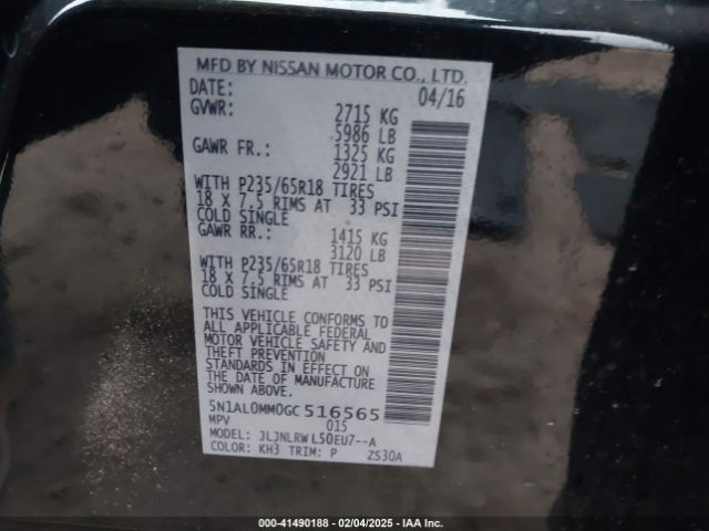 5N1AL0MM0GC516565 Infiniti QX60