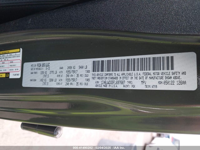 1C4BJWDG5FL697687 Jeep Wrangler Unlimited Sport