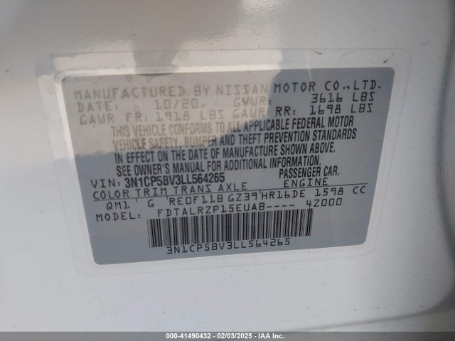 Nissan Kicks S Xtronic Cvt 2020 3N1CP5BV3LL564265 Image 9