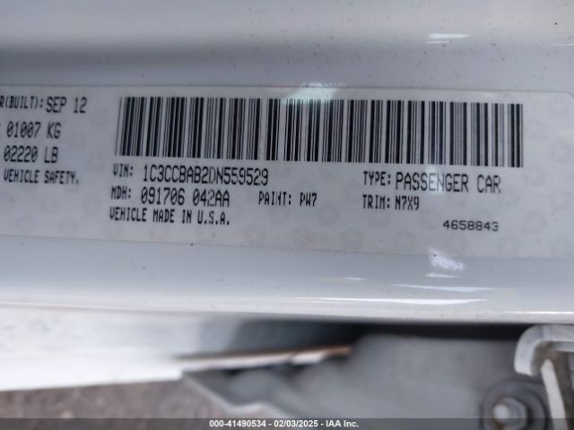 2013 CHRYSLER 200 1C3CCBAB2DN559529 Photo 8