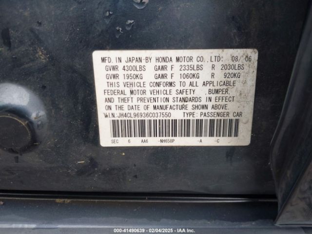 2006 ACURA TSX JH4CL96936C037550 Photo 8