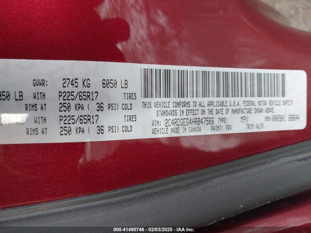 Dodge Grand Caravan Gt 2017 2C4RDGEG4HR847566 Image 9