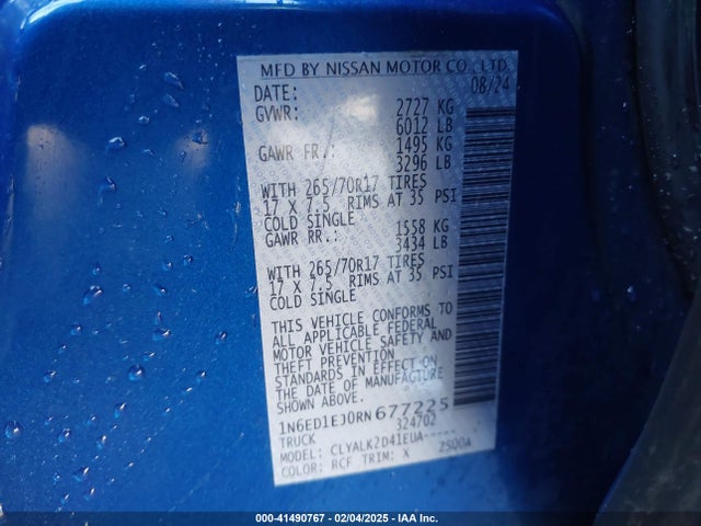 Nissan Frontier Pro-x 4x2 2024 1N6ED1EJ0RN677225 Image 9