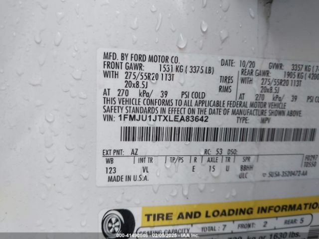 1FMJU1JTXLEA83642 Ford Expedition Xlt