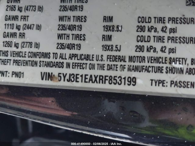 5YJ3E1EAXRF853199 Tesla Model 3 Long Range Dual Motor All-wheel Drive/rear-wheel Drive