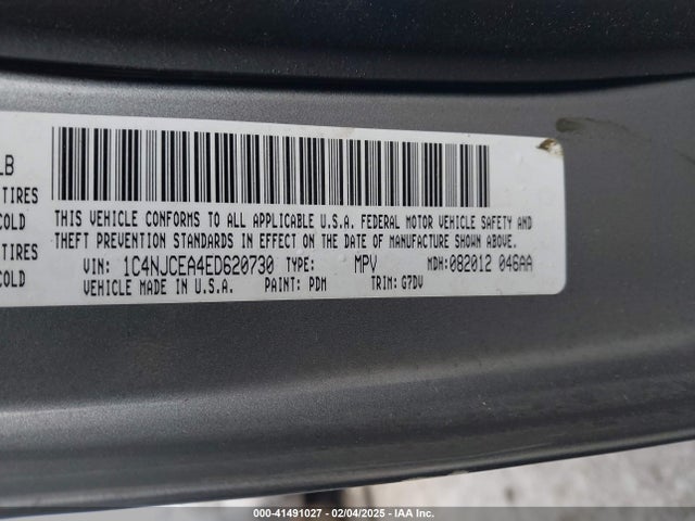 Jeep Compass Latitude 2014 1C4NJCEA4ED620730 Image 9