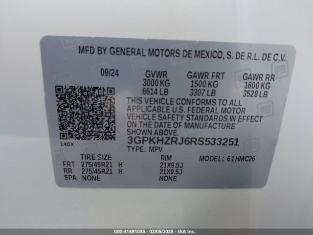 3GPKHZRJ6RS533251 Honda Prologue Elite