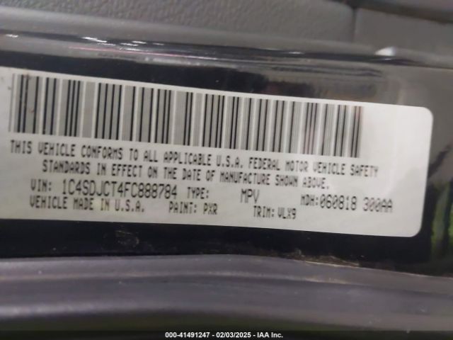 1C4SDJCT4FC888784 Dodge Durango R/t