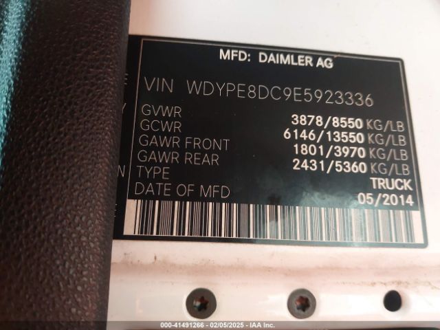 WDYPE8DC9E5923336 Freightliner Sprinter 2500 High  Roof