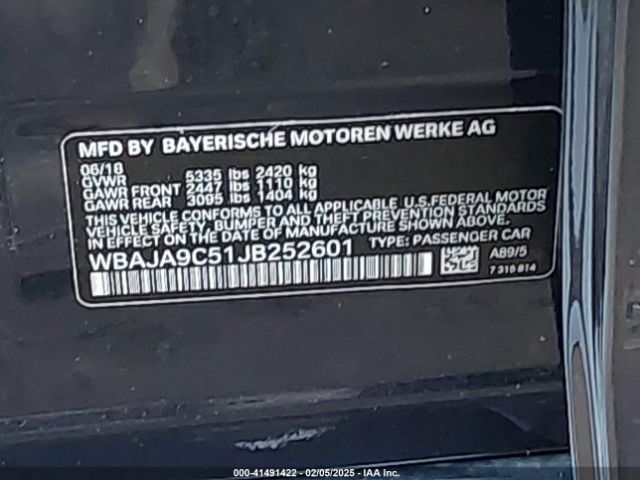 2018 BMW 530E WBAJA9C51JB252601 Photo 8