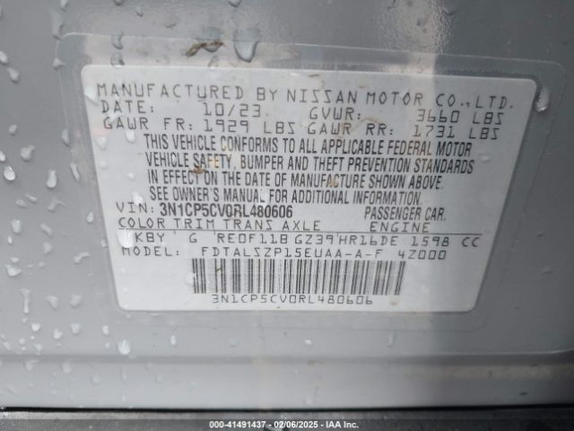 3N1CP5CV0RL480606 Nissan Kicks Sv Xtronic Cvt