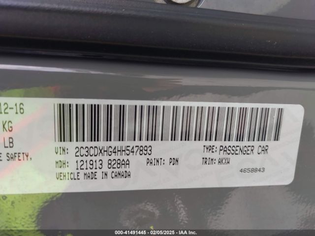 2017 DODGE CHARGER 2C3CDXHG4HH547893 Photo 8