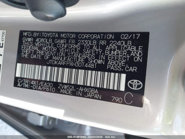 JTDKARFPXH3014481 Toyota Prius Prime Advanced