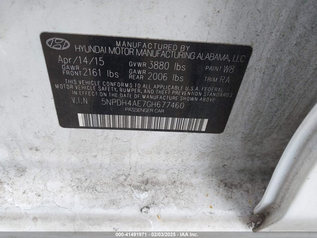 Hyundai ELANTRA SE 2016 5NPDH4AE7GH677460 Image 9