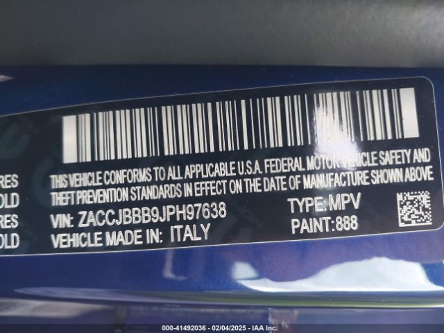 ZACCJBBB9JPH97638 Jeep Renegade Latitude 4x4