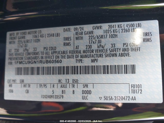 Ford Escape Active 2024 1FMCU9GN1RUB60560 Image 9