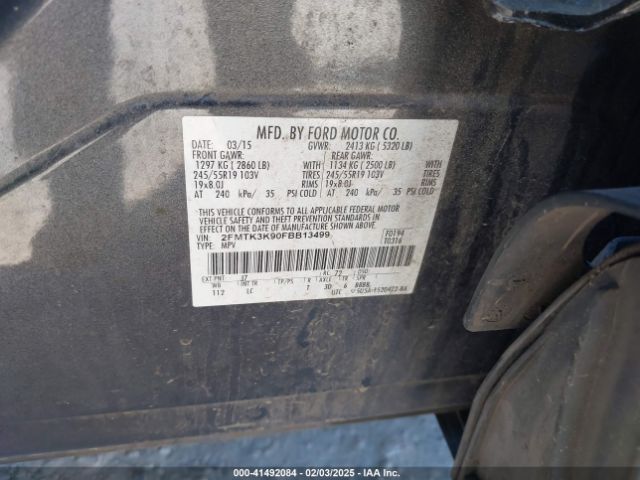 2FMTK3K90FBB13499 Ford Edge Titanium