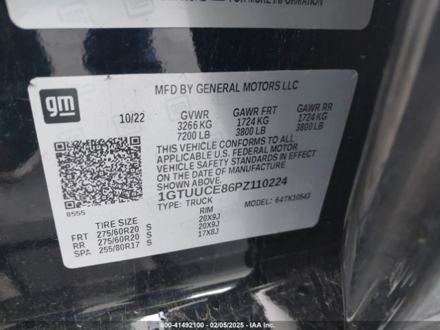 2023 GMC SIERRA 1500 1GTUUCE86PZ110224 Photo 8