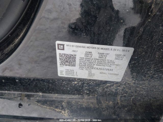 3GCUKSEC5JG172533 Chevrolet l83 - sidi: spark ignited direct injection, vvt: variable valve timing, afm, e85 max, alum