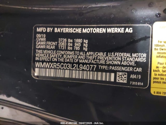 2020 MINI HARDTOP WMWXR5C03L2L94077 Photo 8