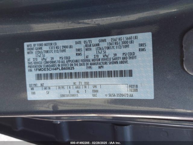 1FMDE5CH4PLB60825 Ford Bronco Black Diamond