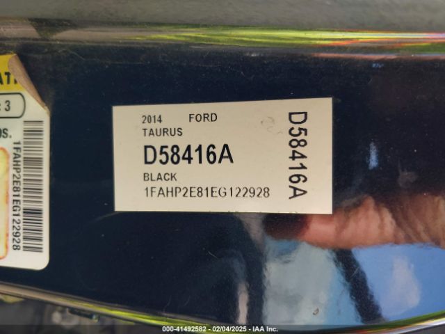 1FAHP2E81EG122928 Ford TAURUS SEL
