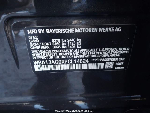WBA13AG0XPCL14624 BMW 530e