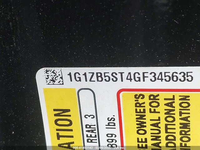 1G1ZB5ST4GF345635 Chevrolet MALIBU LS
