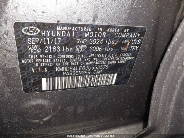 KMHD84LF0JU553576 Hyundai Elantra Limited