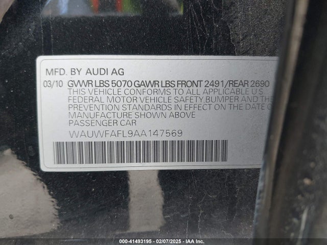 2010 AUDI A4 WAUWFAFL9AA147569 Photo 8