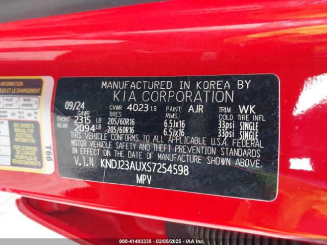 KNDJ23AUXS7254598 KIA SOUL S