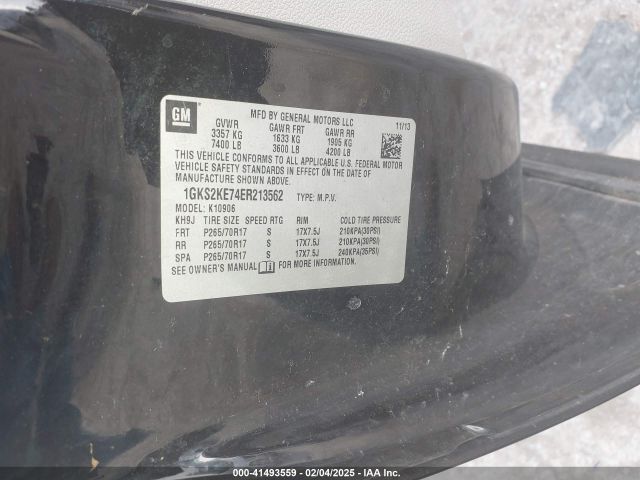 1GKS2KE74ER213562 GMC Yukon Xl 1500 Slt