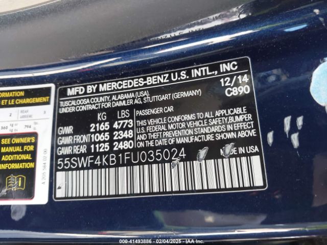 55SWF4KB1FU035024 Mercedes-Benz C 300 4matic/luxury 4matic/sport 4matic