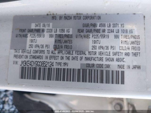 JM3KE4DY9G0852124 Mazda Cx-5 Grand Touring
