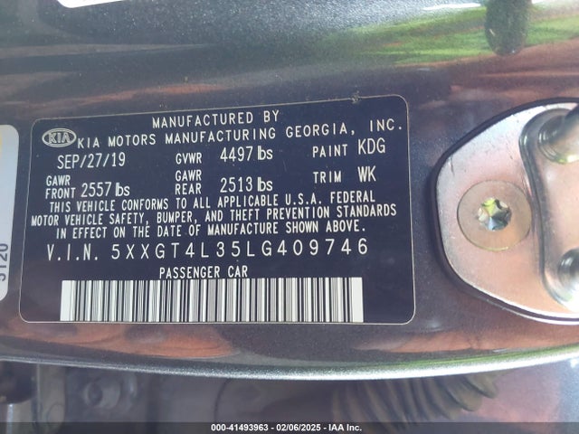 5XXGT4L35LG409746 KIA Optima Lx