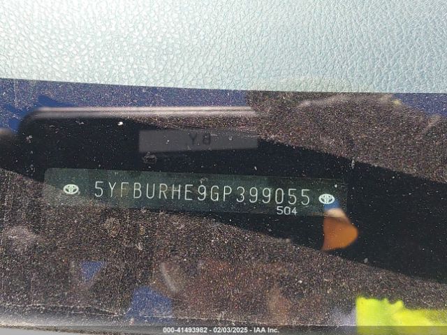 5YFBURHE9GP399055 Toyota Corolla Le Plus
